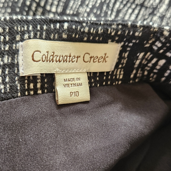 Coldwater Creek Skirt. Black and White Patterned Women's Skirt 10 Petite. - Picture 4 of 8